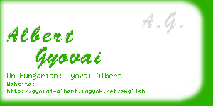 albert gyovai business card